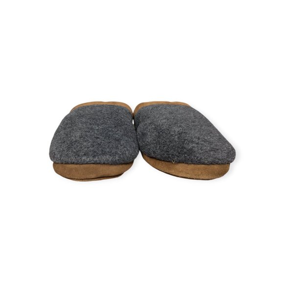 Land's End Gray & Brown Felt Men's Slippers Size Small (7 1/2- 8 1/2) - Picture 4 of 8